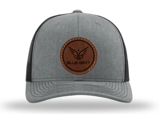 Blue Grit OG Round Leather Patch Hat