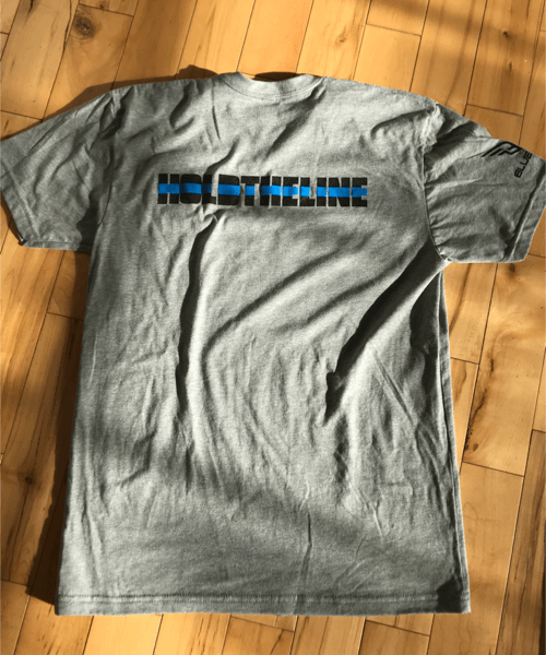 Hold The Line V.2.0 T-Shirt - Gray - Blue Grit