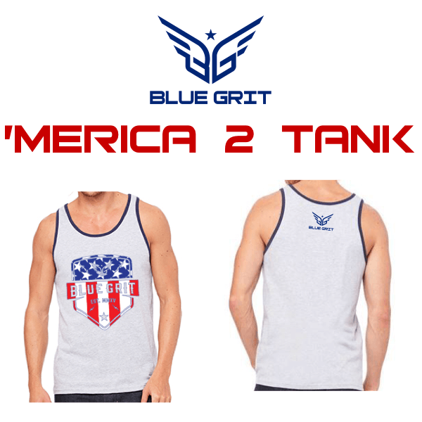 'Merica 2 Tank (unisex) - Blue Grit