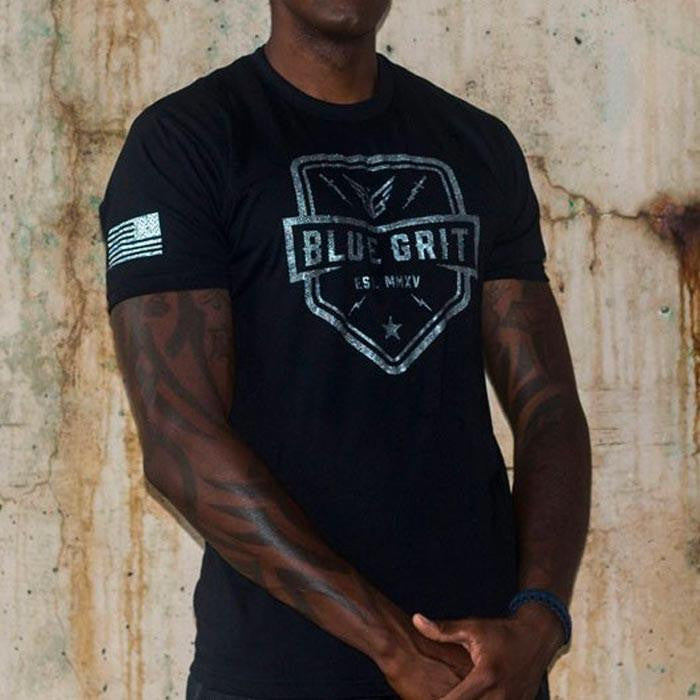 "Angel Of The Night” T-Shirt - Black - Blue Grit