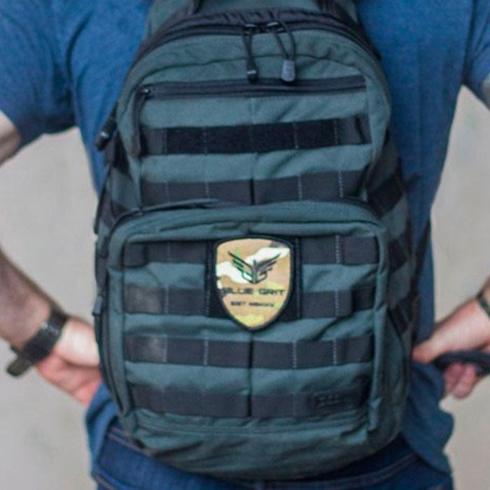 Blue Grit Camouflage Shield Patch - Blue Grit