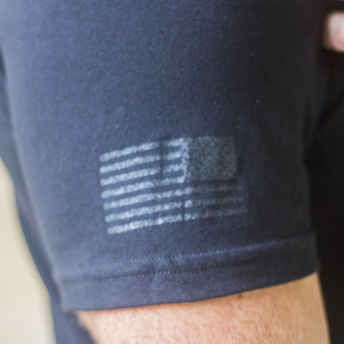 Hold The Line T-Shirt - Black - Blue Grit