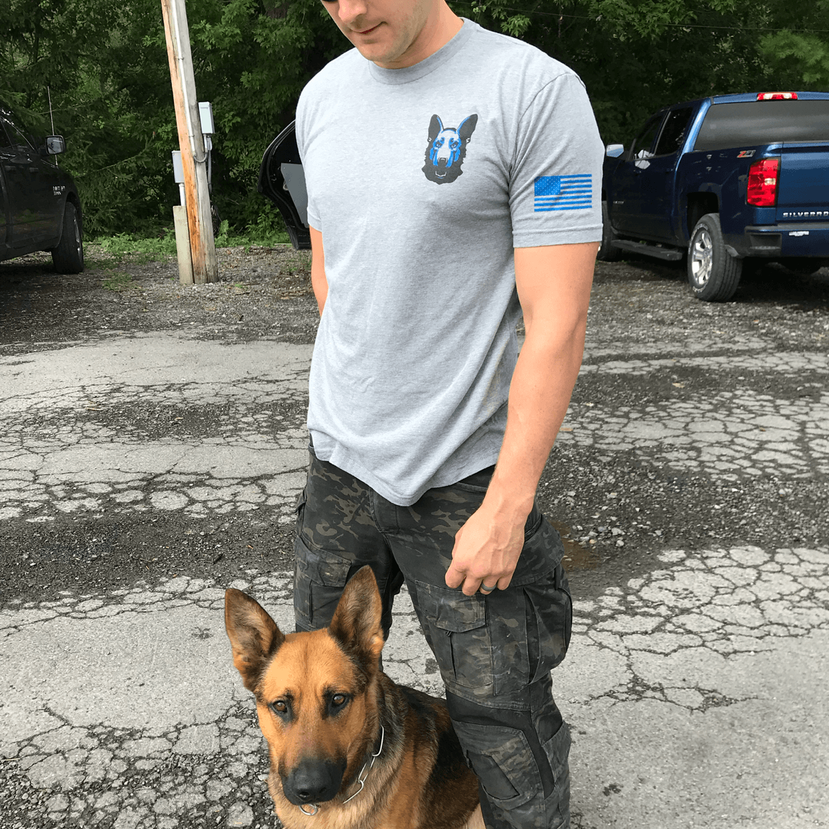 K9 Line t-shirt - Blue Grit