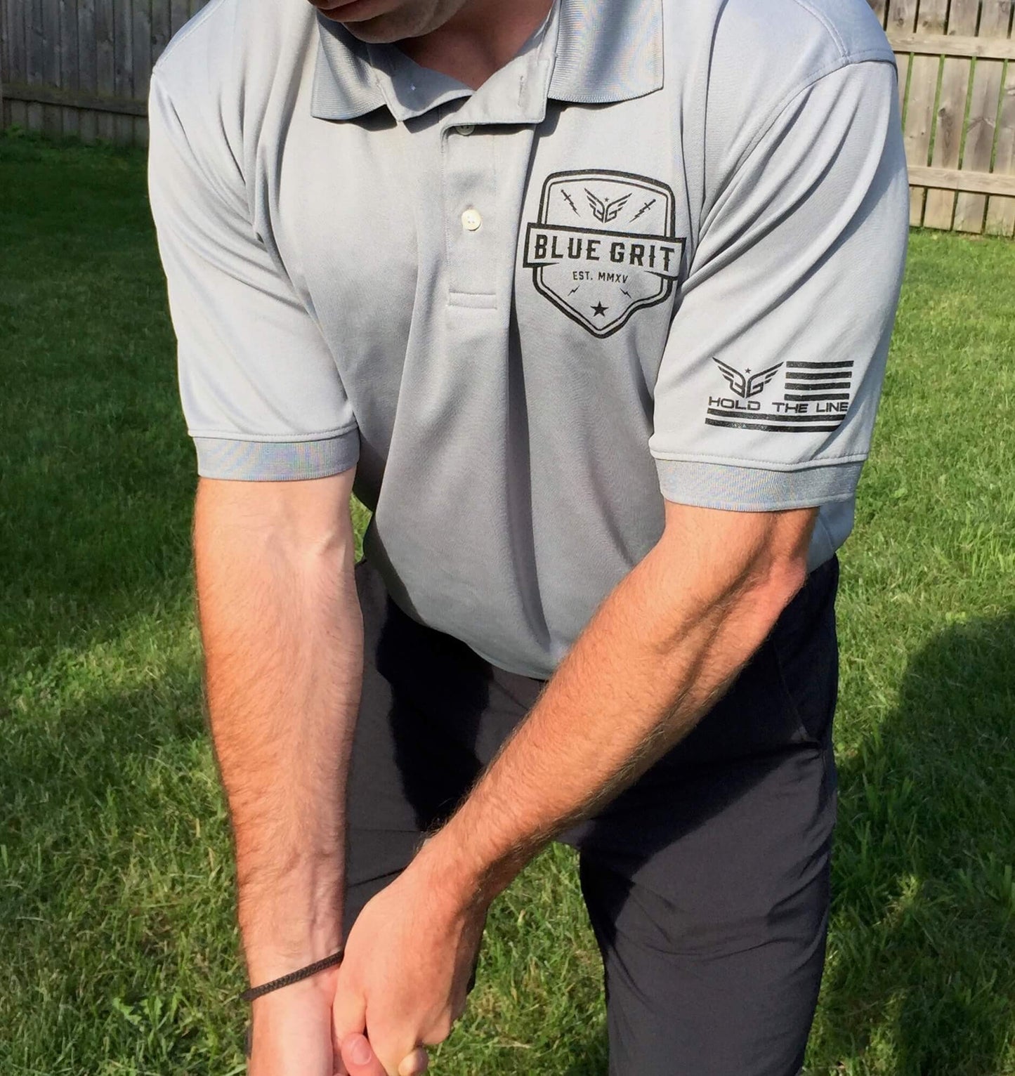 BG polo shirt - Blue Grit