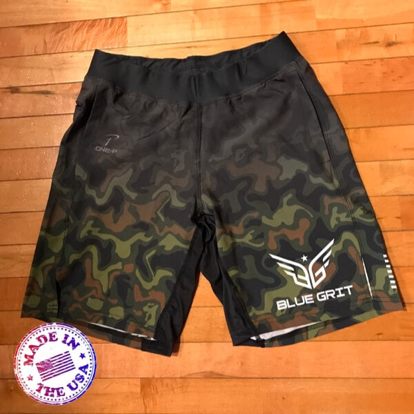 Alfa short (camo) - Blue Grit