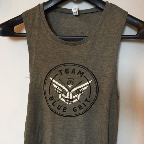 Women's Team BG muscle tank - Blue Grit