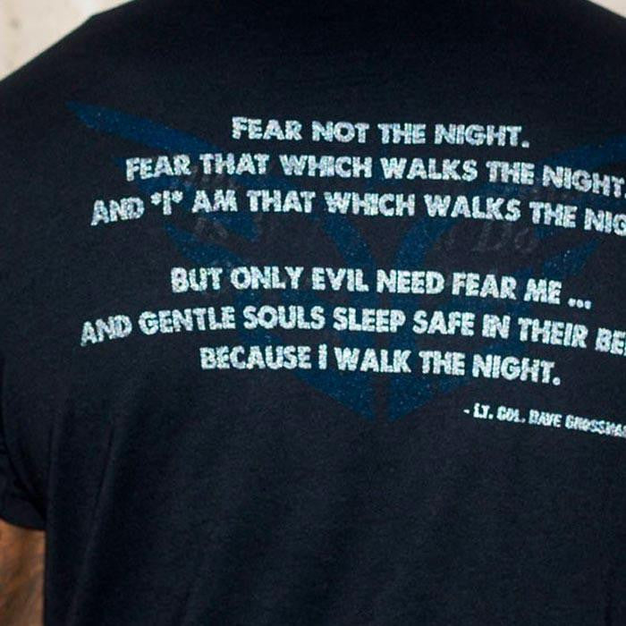 "Angel Of The Night” T-Shirt - Black - Blue Grit