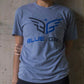 Hold The Line T-Shirt - Gray - Blue Grit